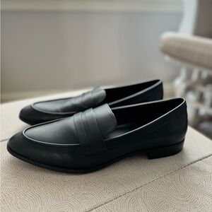 NWOT Target A New Day Black Faux Leather Penny Loafers - sz 10